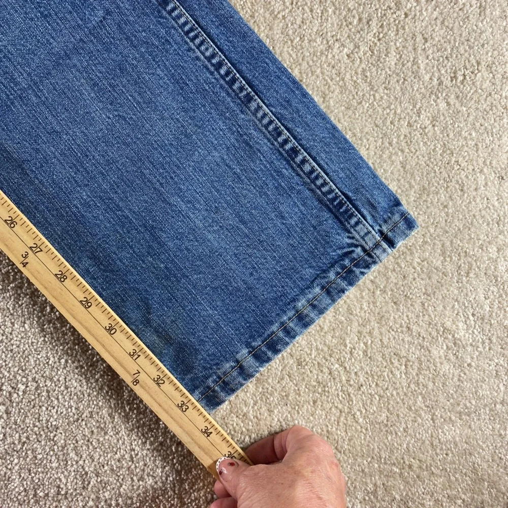 Wrangler‎ Slim Boot Jeans Mens 31x34 Blue Good Distressed Bootcut Western